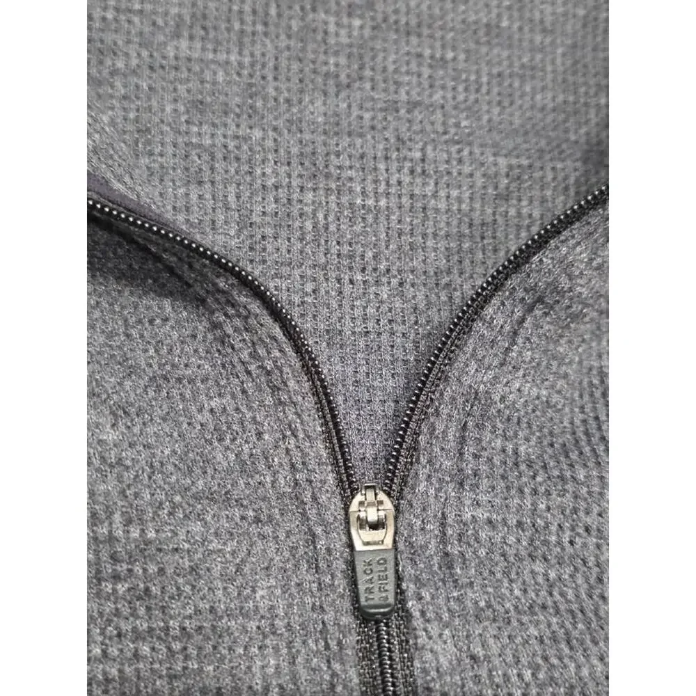 Track & field Quarter‎ Zip Sweater Y2K Mens Heather gray Small A004658